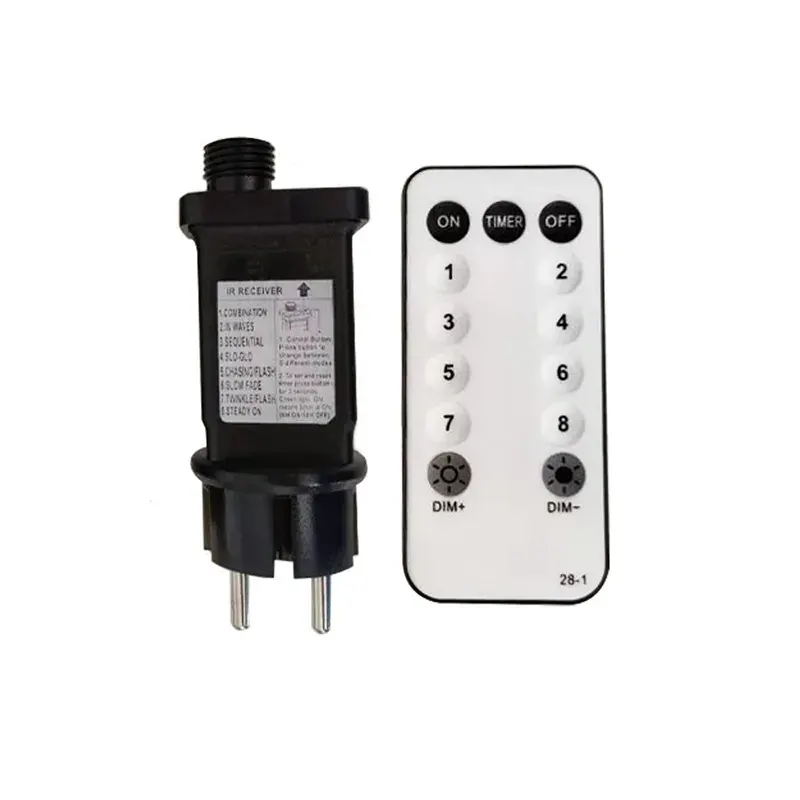 ΑΝΤΑΠΤΟΡΑΣ & IR ΤΗΛΕΧΕΙΡΙΣΤΗΡΙΟ ΓΙΑ 6V 1200mA ΛΑΜΠΑΚΙΑ 200-400 ΣΥΡΜΑΤΑ ΜΕ 8 ΠΡΟΓΡΑΜΜΑΤΑ DIMMER & ΧΡΟΝΟ & ON/OFF IP44
