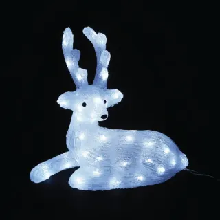 ΧΡΙΣΤΟΥΓΕΝΝΙΑΤΙΚΟΣ ΤΑΡΑΝΔΟΣ ΚΑΘΙΣΤΟΣ 3D 55 LED ΛΕΥΚΗ ΑΚΡΥΛΙΚΗ ΜΕ ΚΑΛΩΔΙΟ 300mm IP44 360x165x370mm