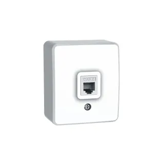 MURATA ΠΡΙΖΑ ΔΙΚΤΥΟΥ ΕΠΙΤΟΙΧΗ 1XRJ45 CAT6 UTP ΛΕΥΚΗ IP20