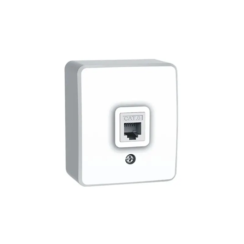 MURATA ΠΡΙΖΑ ΔΙΚΤΥΟΥ ΕΠΙΤΟΙΧΗ 1XRJ45 CAT6 UTP ΛΕΥΚΗ IP20