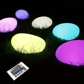 ΗΛΙΑΚΗ/ΕΠΑΝΑΦΟΡΤΙΖΟΜΕΝΗ RGBW LED ΠΕΤΡΑ 33*24*14cm IP54 LiFePO4 1800mAh