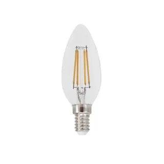 FILAMENT LED C35 4W 6500K 230V AC 500LM RA80 30000HRS 360° 1xE14