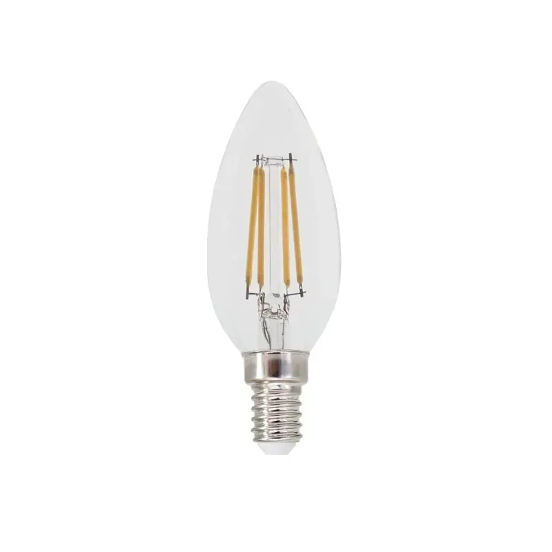 FILAMENT LED C35 4W 6500K 230V AC 500LM RA80 30000HRS 360° 1xE14