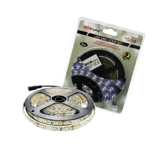ΛΩΡΙΔΑ LED SMD KIT 12V DC 3M 4000K IP65 Ra80 8mm PLUG DRIVER