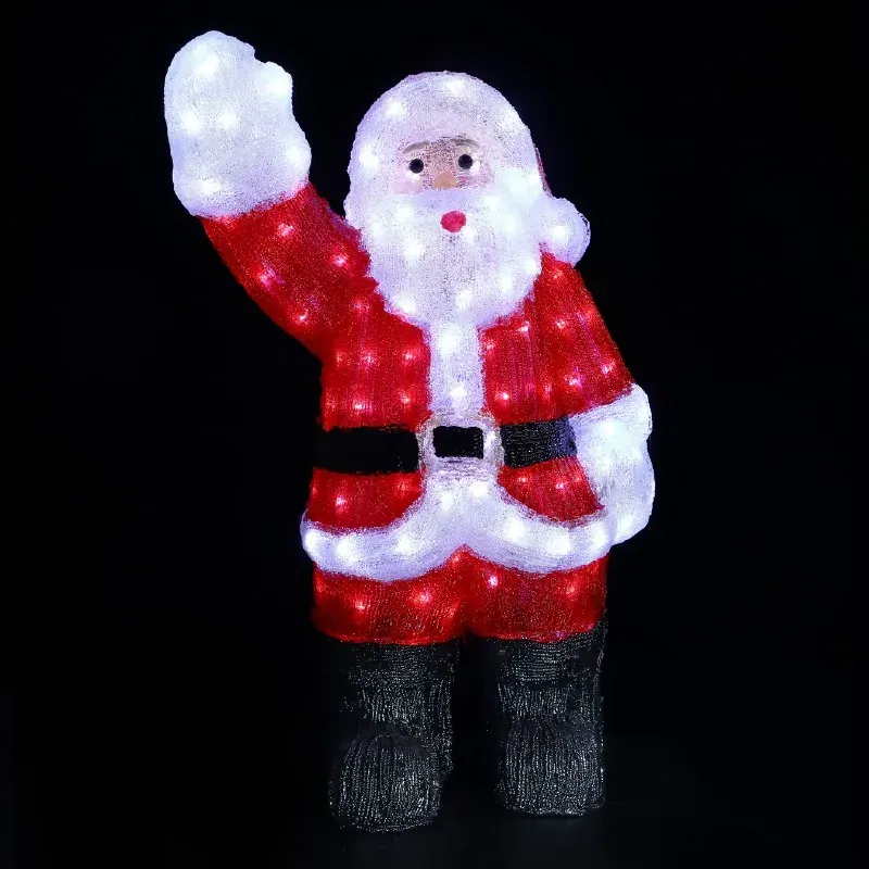 ΧΡΙΣΤΟΥΓΕΝΝΙΑΤΙΚΟΣ ΑΙ ΒΑΣΙΛΗΣ 3D 150 LED ΛΕΥΚΑ ΑΚΡΥΛΙΚΑ ΜΕ ΚΑΛΩΔΙΟ 300mm IP44 300x270x600mm