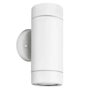 ΣΠΟΤ ΤΟΙΧΟΥ 2 ΔΕΣΜΕΩΝ ΛΕΥΚΟ ΣΥΜΒΑΤΙΚΟ 2xGU10 & LED 3W IP65 60x80x170mm