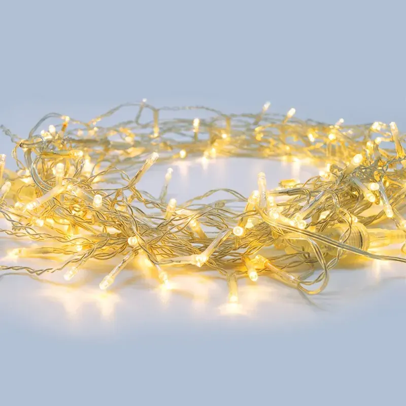 ΛΑΜΠΑΚΙΑ 20 LED ΣΕ ΣΕΙΡΑ ΘΕΡΜΟ ΛΕΥΚΟ ΣΤΑΘΕΡΑ ΜΠΑΤΑΡΙΕΣ 2xΑΑ ΜΕ ΚΑΛΩΔΙΟ ΔΙΑΦΑΝΟ 30m IP20 1900mm
