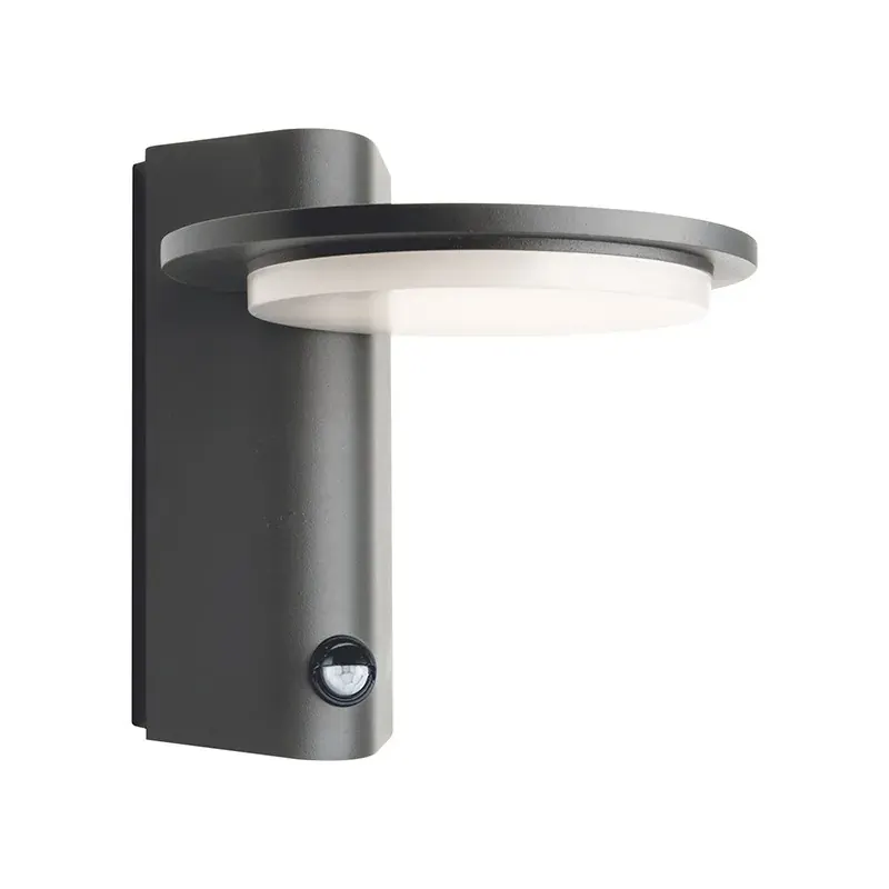 LED SMD WALL SENSOR LUMINAIRE 7W 440LM 145° 230V AC 3.000K DARK GREY CRI80 IP54 30.000HRS