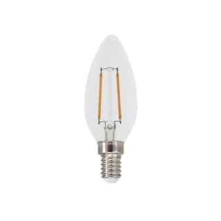 FILAMENT LED C35 2W 4000K 230V AC 260LM RA80 30000HRS 360° 1xE14 1xE14