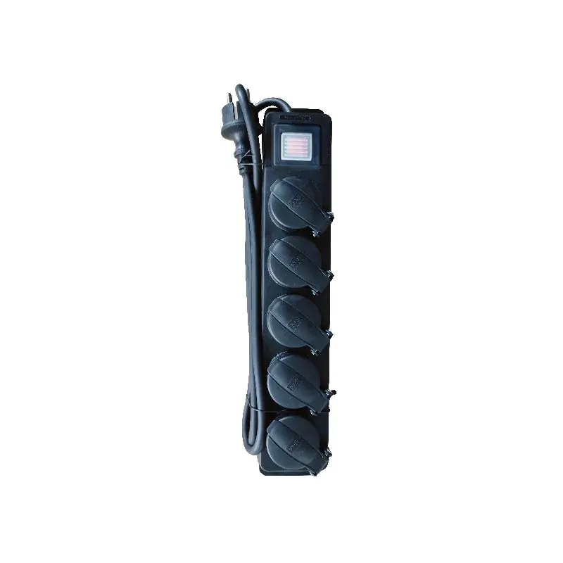 ΠΟΛΥΠΡΙΖΟ 5 ΣΟΥΚΟ ΑΣΦΑΛΕΙΑΣ ΜΕ ΔΙΑΚΟΠΤΗ 16A IP44 ΜΕ ΚΑΛΩΔΙΟ H05RR-F 3X1.5MM2 1.5m