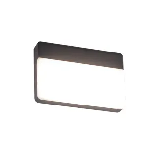 LED SMD WALL LUMINAIRE 13W 650LM 120° 230V AC 3.000K DARK GREY CRI80 IP65 30.000HRS