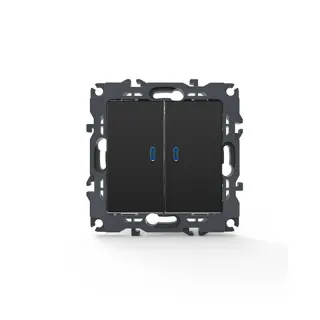 PRIME ΔΙΑΚΟΠΤΗΣ ΚΟΜΜΥΤΑΤΕΡ & LED ΛΥΧΝΙΑ ΠΡΟΣΑΝΑΤΟΛΙΣ ΜΟΥ ΜΕ ΚΛΙΠ ΠΛΑΣΤΙΚΟΣ MAT ΑΝΘΡΑΚΙ 2P 10AX 250VAC IP20