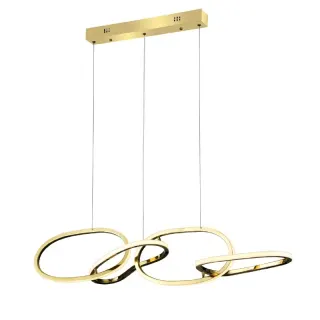 ΚΡΕΜΑΣΤΟ Φ/Σ LED 60W 4800LM CCT IP20 ΧΡΥΣΟ ΑΤΣΑΛΙ + ΑΚΡΥΛΙΚΟ