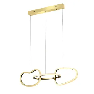 ΚΡΕΜΑΣΤΟ Φ/Σ LED 42W 3300LM CCT IP20 ΧΡΥΣΟ ΑΤΣΑΛΙ + ΑΚΡΥΛΙΚΟ