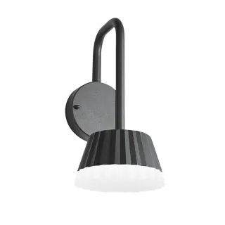 LED SMD WALL LUMINAIRE 10W 400LM 85° 230V AC 3.000K DARK GREY CRI80 IP54 30.000HRS