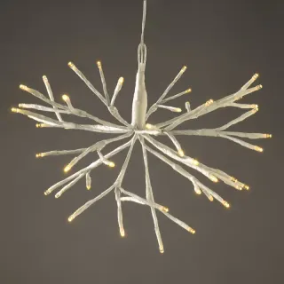 48 LED ΘΕΡΜΟ ΛΕΥΚΟ ΜΠΑΤΑΡΙΕΣ (3xAA) ΔΙΑΦΑΝΟ ΚΑΛΩΔΙΟ 300mm IP44 Φ200mm