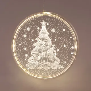 3D ΧΡΙΣΤΟΥΓΕΝΝΙΑΤΙΚΟ ΔΕΝΤΡΟ ΑΚΡΥΛΙΚΟ 24 LED ΣΕ ΣΕΙΡΑ ΣΤΑΘΕΡΑ ΘΕΡΜΟ ΛΕΥΚΟ USB ΜΕ ΚΑΛΩΔΙΟ IP20 210X216mm