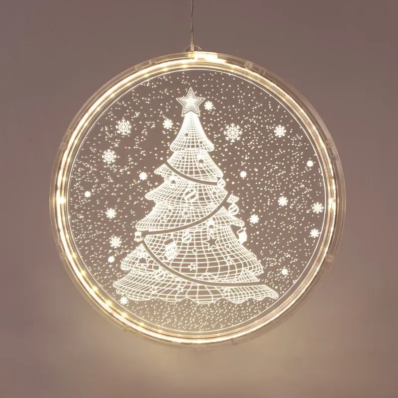 3D ΧΡΙΣΤΟΥΓΕΝΝΙΑΤΙΚΟ ΔΕΝΤΡΟ ΑΚΡΥΛΙΚΟ 24 LED ΣΕ ΣΕΙΡΑ ΣΤΑΘΕΡΑ ΘΕΡΜΟ ΛΕΥΚΟ USB ΜΕ ΚΑΛΩΔΙΟ IP20 210X216mm