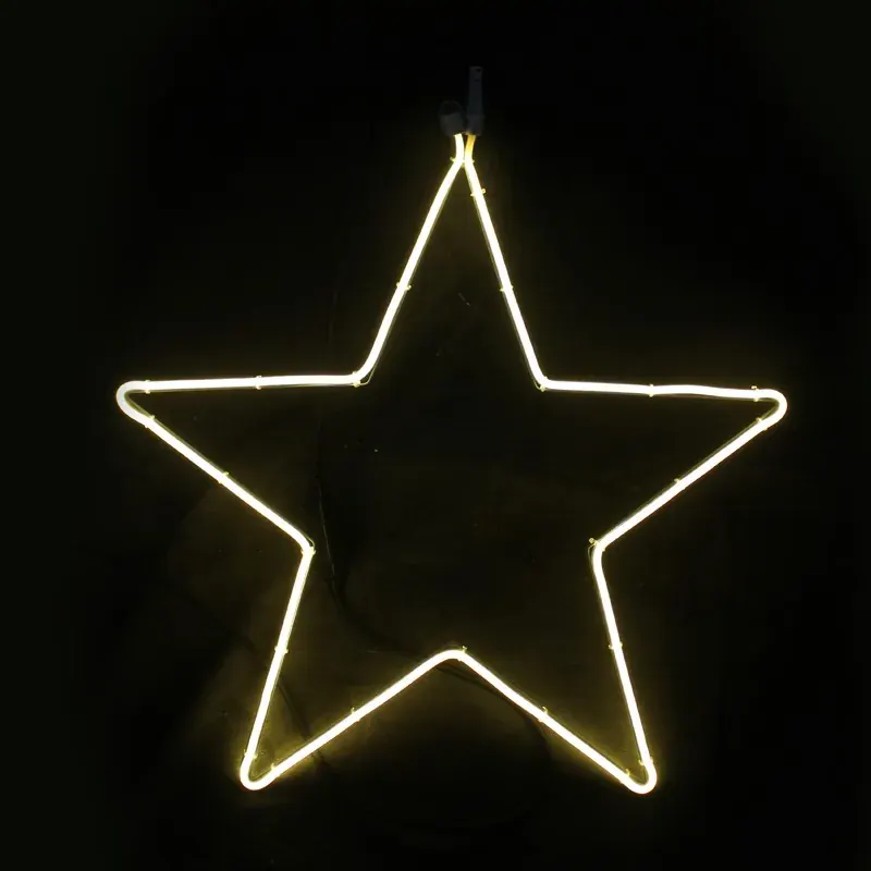 ΑΣΤΕΡΙ 200 LED NEON ΦΩΤΟΣΩΛΗΝΑ 2m SMD ΘΕΡΜΟ ΛΕΥΚΟ ΣΤΑΘΕΡΟ ΜΕ 1.5m ΚΑΛΩΔΙΟ IP44 580x540mm