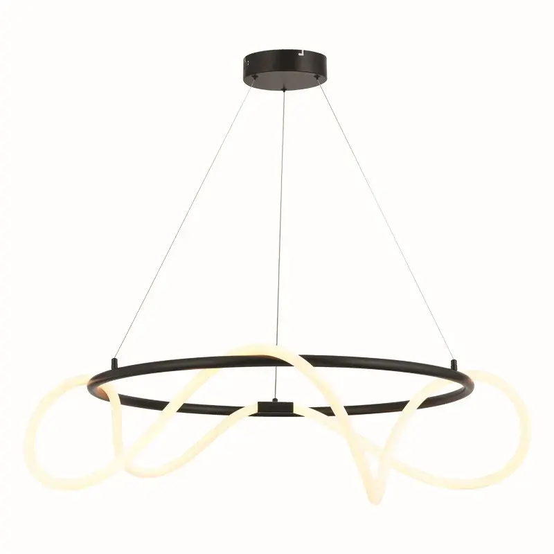 KYMA-ΦΩΤΙΣΤΙΚΟ ΚΡΕΜΑΣΤΟ ΜΑΥΡΟ ΜΑΤ ΜΕΤΑΛΛΙΚΟ LED SMD 60W 3000Κ 3400LM IP20 Φ800Χ2300ΜΜ