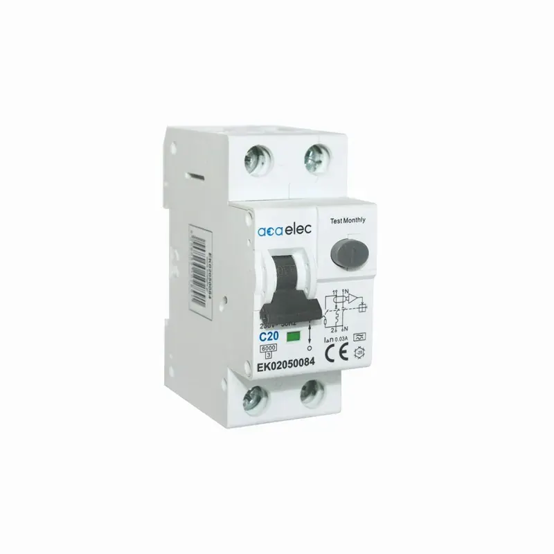 ΗΛΕΚΤΡΟΜΑΓΝΗΤΙΚΟΣ ΔΙΑΚΟΠΤΗΣ ΔΙΑΡΡΟΗΣ RCBO 1P+N C20 30mА AC TYPE 6kA 2M