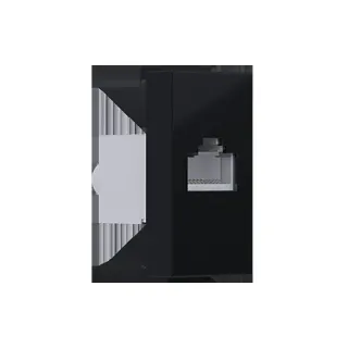 MODYS ΠΡΙΖΑ ΔΙΚΤΥΟΥ ΜΑΥΡΗ ΜΑΤ RJ45 CAT.6A IP20 ΜΕ ΘΩΡΑΚΙΣΗ