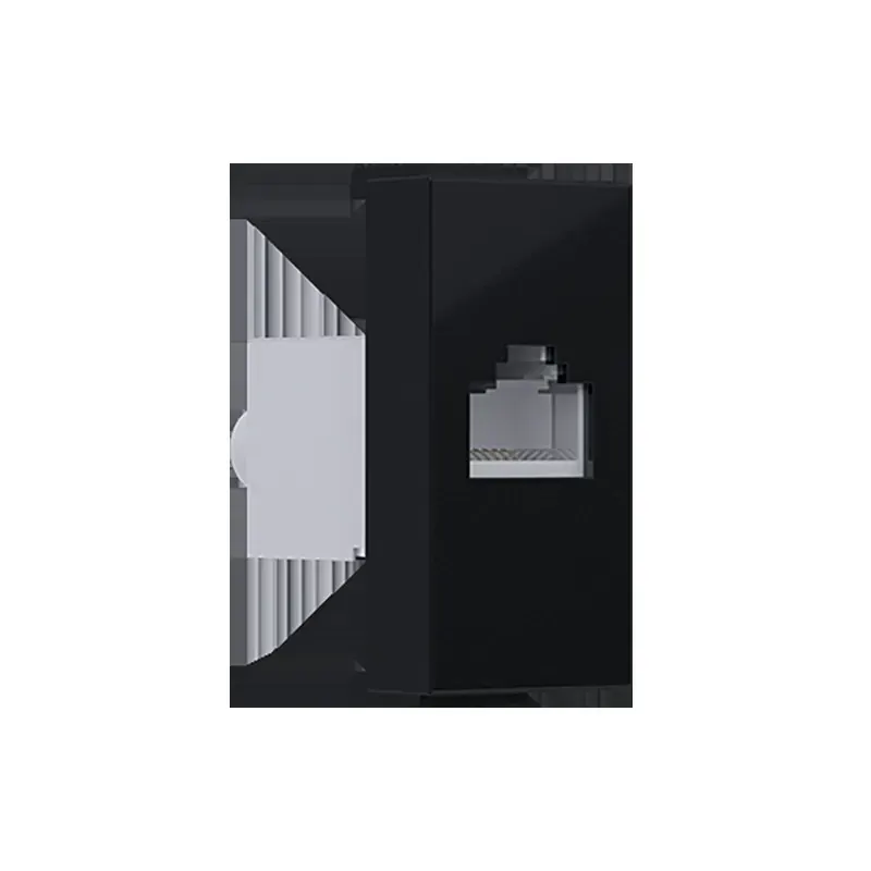 MODYS ΠΡΙΖΑ ΔΙΚΤΥΟΥ ΜΑΥΡΗ ΜΑΤ RJ45 CAT.6A IP20 ΜΕ ΘΩΡΑΚΙΣΗ