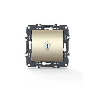 PRIME ΜΠΟΥΤΟΝ ΚΛΙΜΑΚΟΣΤΑΣΙΟΥ & LED ΛΥΧΝΙΑ ΜΕ ΚΛΙΠ ΠΛΑΣΤΙΚΟ MAT ΣΑΜΠΑΝΙΖΕ 1P 10A 250VAC IP20