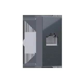 MODYS ΠΡΙΖΑ ΔΙΚΤΥΟΥ ΑΝΘΡΑΚΙ RJ45 CAT.6 IP20 ΜΕ ΘΩΡΑΚΙΣΗ
