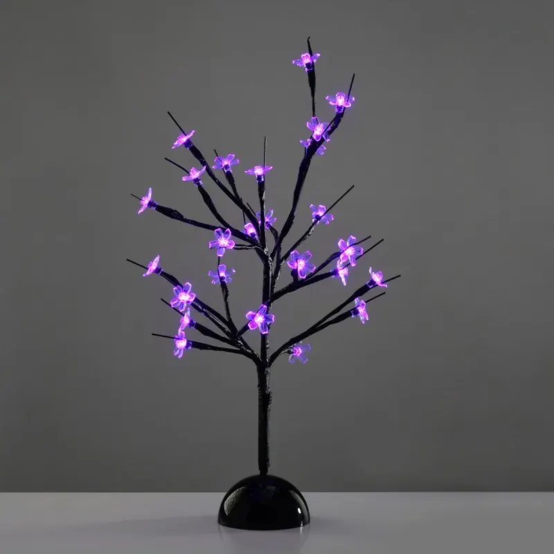 ΔΙΑΚΟΣΜΗΤΙΚΟ ΔΕΝΤΡΟ ME 25 LED ΜΩΒ & ΜΠΑΤΑΡΙΑ 3ΧAA IP20 100Χ100Χ450mm
