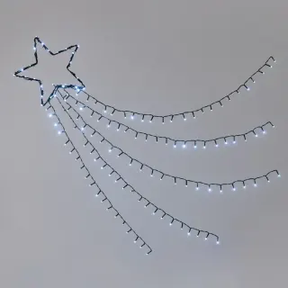 ΠΕΦΤΑΣΤΕΡΙΑ 5 150 LED ΣΕ ΣΕΙΡΑ ΑΝΑ 1m ΣΤΑΘΕΡΑ ΨΥΧΡΟ ΛΕΥΚΟ 8 ΠΡΟΓΡΑΜΜΑΤΑ ΑΝΤΑΠΤΟΡΑ 4.5VDC ΜΕ ΚΑΛΩΔΙΟ 5m IP44 300mm