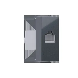 MODYS ΠΡΙΖΑ ΔΙΚΤΥΟΥ ΑΝΘΡΑΚΙ RJ45 CAT.6A IP20 ΜΕ ΘΩΡΑΚΙΣΗ