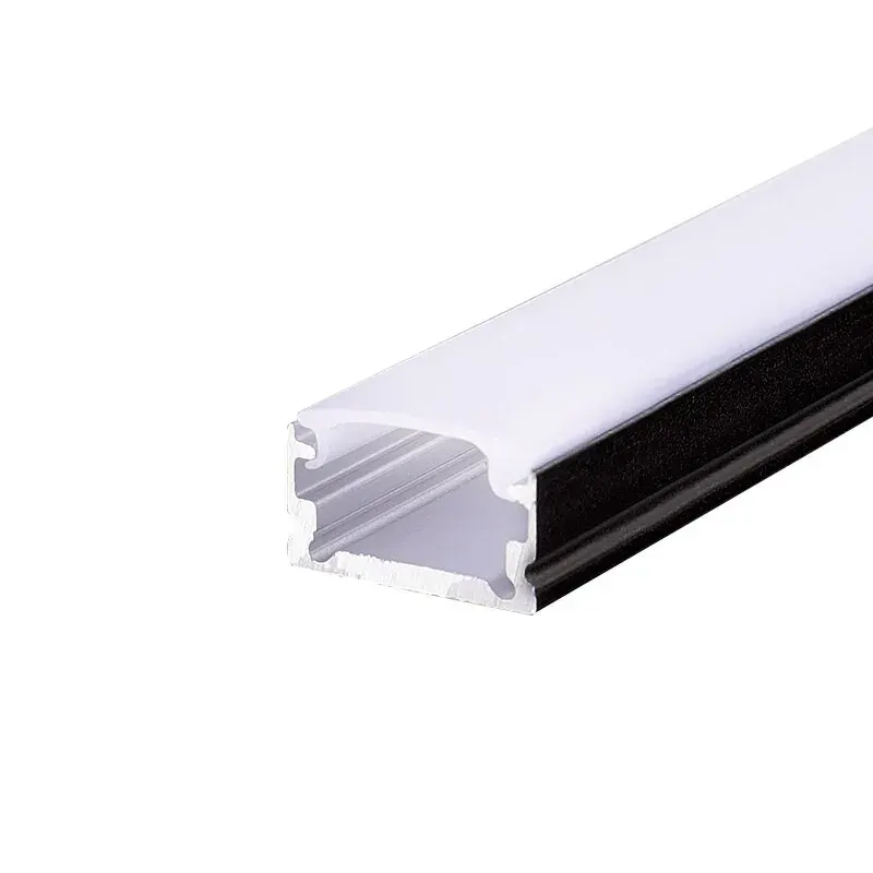 BLACK MICRO ALUMINUM PROFILE WITH OPAL PC DIFFUSER 2m/pc