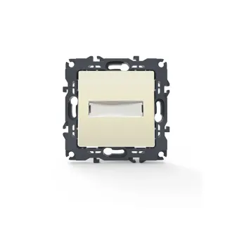 PRIME ΜΠΟΥΤΟΝ ΕΠΙΓΡΑΦΗΣ & LED ΛΥΧΝΙΑ 12VAC ΜΕ ΚΛΙΠ ΠΛΑΣΤΙΚΟ ΙΒΟΥΑΡ 1P 10A 250VAC IP20