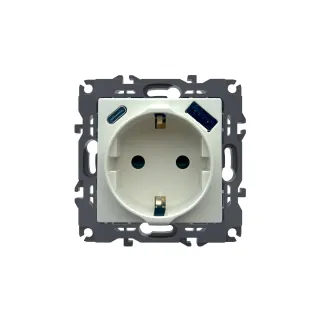PRIME ΠΡΙΖΑ ΣΟΥΚΟ ΑΣΦΑΛΕΙΑΣ ΙΒΟΥΑΡ 1X2P+E 16A 250VAC & 2xUSB 5VDC 3A IP20