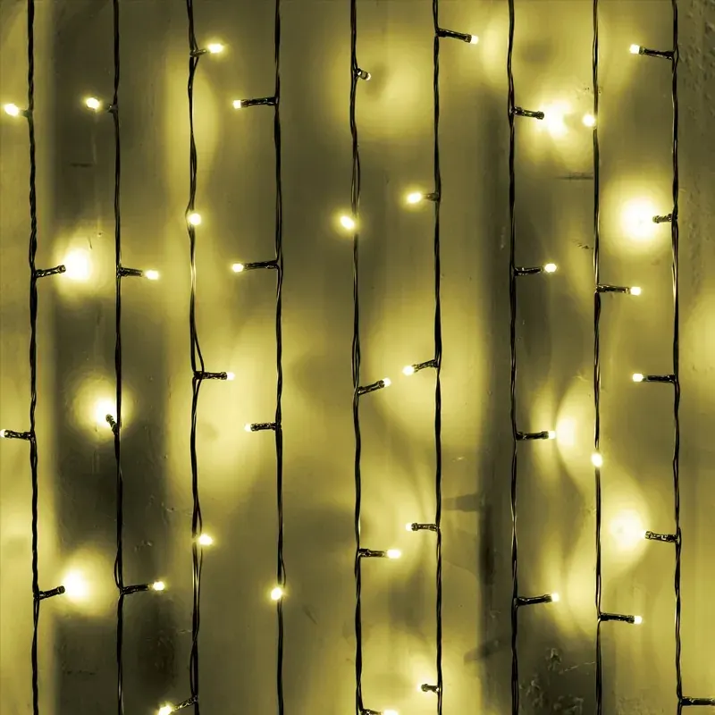 ΛΑΜΠΑΚΙΑ 240 LED ΣΕ ΣΕΙΡΑ ΘΕΡΜΟ ΛΕΥΚΟ ΣΤΑΘΕΡΑ ΚΑΟΥΤΣΟΥΚ ΜΕ ΔΥΝΑΤΟΤΗΤΑ ΕΠΕΚΤΑΣΗΣ MAX 8 ΣΕΤ & ΚΑΛΩΔΙΟ 1.5m IP65 2000x1000mm