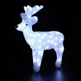 ΧΡΙΣΤΟΥΓΕΝΝΙΑΤΙΚΟΣ ΤΑΡΑΝΔΟΣ ΟΡΘΙΟΣ 3D 80 LED ΛΕΥΚΑ ΑΚΡΥΛΙΚΗ ΜΕ ΚΑΛΩΔΙΟ 300mm IP44 450x135x490mm