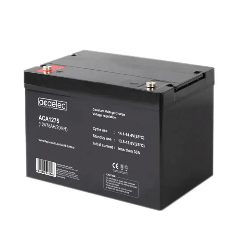 ΜΠΑΤΑΡΙΑ AGM VRLA 12V 75AH/20HR 21,2kg 258X166X217MM