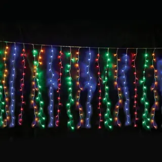 ΛΑΜΠΑΚΙΑ ΚΟΥΡΤΙΝΑ 360 LED 18×20 ΣΕΙΡΕΣ ΠΟΛΥΧΡΩΜΑ ΜΕ ΠΡΟΓΡΑΜΜΑΤΑ & ΑΝΤΑΠΤΟΡΑ 31VDC ΔΥΝΑΤΟΤΗΤΑ ΕΠΕΚΤΑΣΗΣ MAX 2 ΣΕΤ ΜΕ ΚΑΛΩΔΙΟ ΔΙΑΦΑΝΟ IP44 2000x2000mm