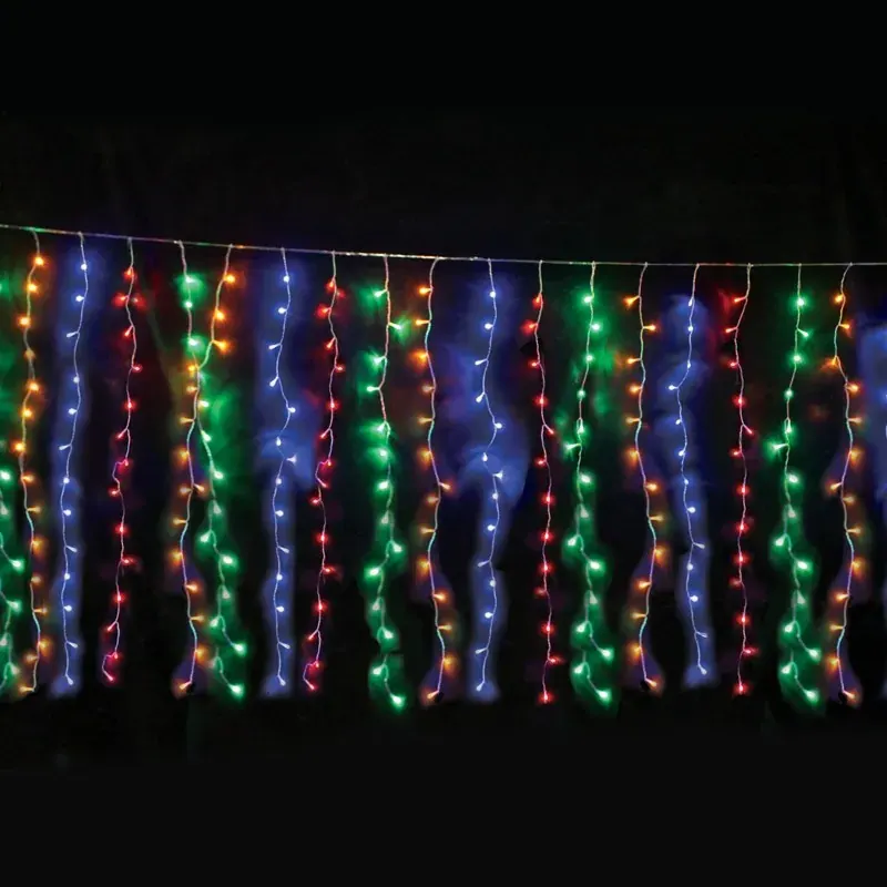 ΛΑΜΠΑΚΙΑ ΚΟΥΡΤΙΝΑ 360 LED 18×20 ΣΕΙΡΕΣ ΠΟΛΥΧΡΩΜΑ ΜΕ ΠΡΟΓΡΑΜΜΑΤΑ & ΑΝΤΑΠΤΟΡΑ 31VDC ΔΥΝΑΤΟΤΗΤΑ ΕΠΕΚΤΑΣΗΣ MAX 2 ΣΕΤ ΜΕ ΚΑΛΩΔΙΟ ΔΙΑΦΑΝΟ IP44 2000x2000mm