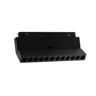 LED ΜΑΓΝΗΤΙΚΟ ΚΙΝΗΤΟ ΓΡΑΜΜΙΚΟ ΦΩΤΙΣΤΙΚΟ 48V DC 12W 4000K 1080LM 24° OSRAM Ra90 L220mm ΜΑΥΡΟ