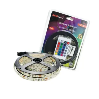 ΛΩΡΙΔΑ LED SMD KIT 12V DC 3M RGB IP65 10mm ΤΗΛΕΧΕΙΡΙΣΤΗΡΙΟ PLUG DRIVER