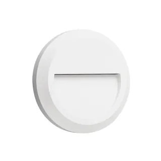 LED WALL ROUND LUMINAIRE WHITE 230V AC IP65 2W 3000K 100LM RA80
