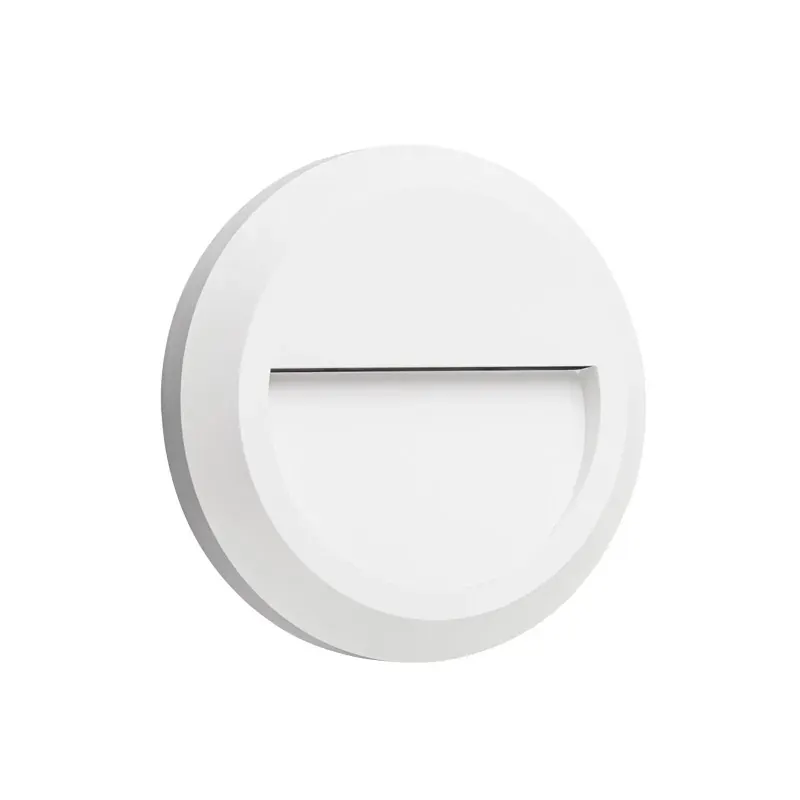 LED WALL ROUND LUMINAIRE WHITE 230V AC IP65 2W 3000K 100LM RA80