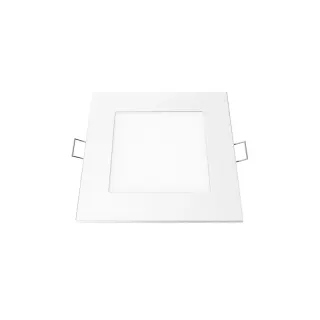 LED ΠΑΝΕΛ ΧΩΝΕΥΤΟ 230V AC 6W 3000K 450LM Ra80 Φ118mm ΛΕΥΚΟ ΤΕΤΡΑΓΩΝΟ