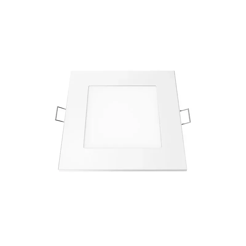 LED ΠΑΝΕΛ ΧΩΝΕΥΤΟ 230V AC 6W 3000K 450LM Ra80 Φ118mm ΛΕΥΚΟ ΤΕΤΡΑΓΩΝΟ