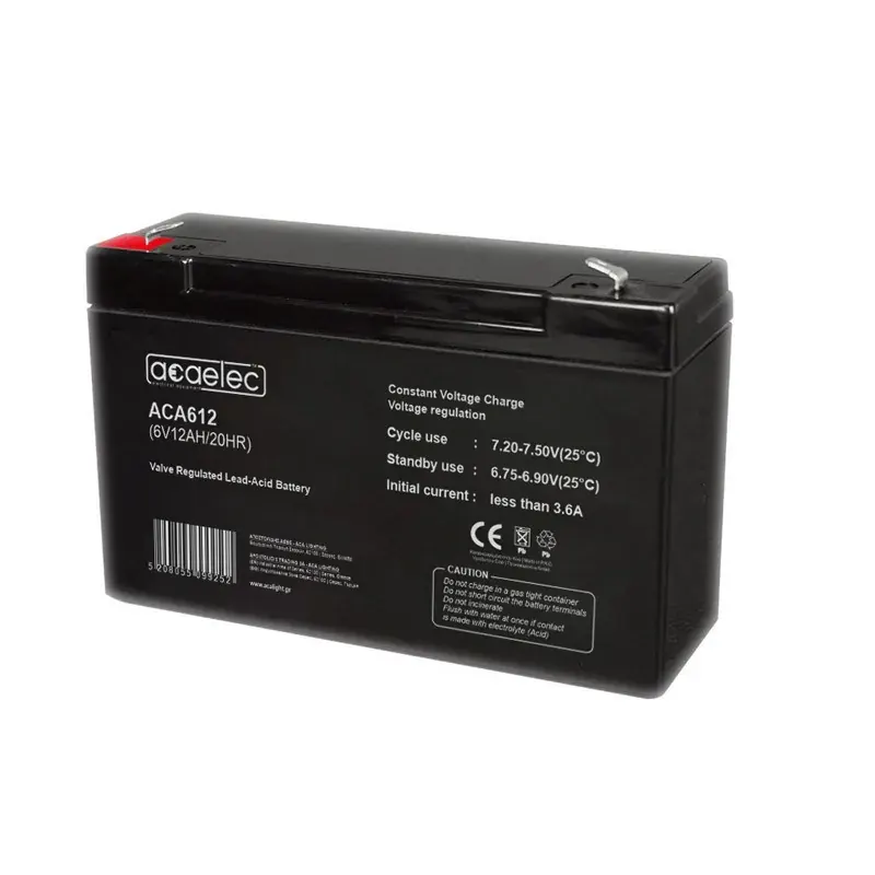ΜΠΑΤΑΡΙΑ AGM VRLA 6V 12AH/20HR 1,5kg 151X50X100MM