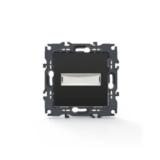 PRIME ΜΠΟΥΤΟΝ ΕΠΙΓΡΑΦΗΣ & LED ΛΥΧΝΙΑ 12VAC ΜΕ ΚΛΙΠ ΠΛΑΣΤΙΚΟ MAT ΑΝΘΡΑΚΙ 1P 10A 250VAC IP20