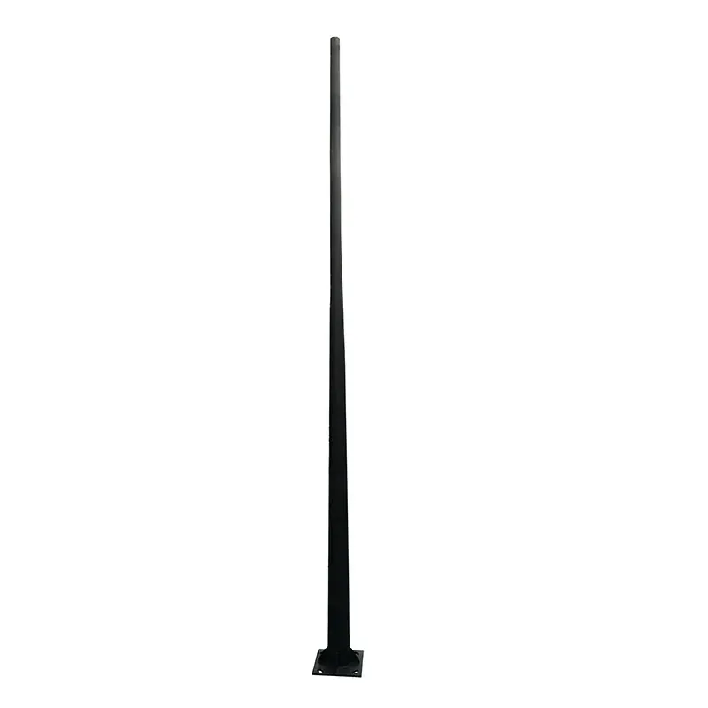 POLE – ΚΟΛΩΝΑ ΧΑΛΥΒΔΙΝΗ ΓΙΑ ΒΑΣΗ 300x300mm ΚΩΝΙΚΗ ME ΘΥΡΙΔΑ ΕΠΙΣΚΕΨΗΣ RAL 7016 Φ60x114x3000mm
