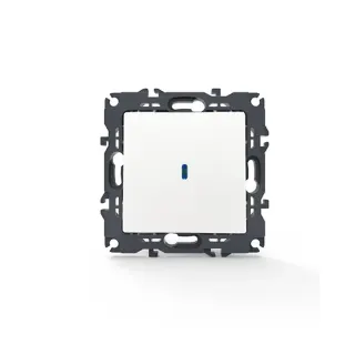 PRIME ΔΙΑΚΟΠΤΗΣ ΑΛΕΡΕΤΟΥΡ & LED ΛΥΧΝΙΑ ΕΛΕΓΧΟΥ ΜΕ ΚΛΙΠ ΠΛΑΣΤΙΚΟΣ ΛΕΥΚΟΣ 1P 10AX 250VAC IP20
